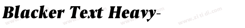 Blacker Text Heavy字体转换